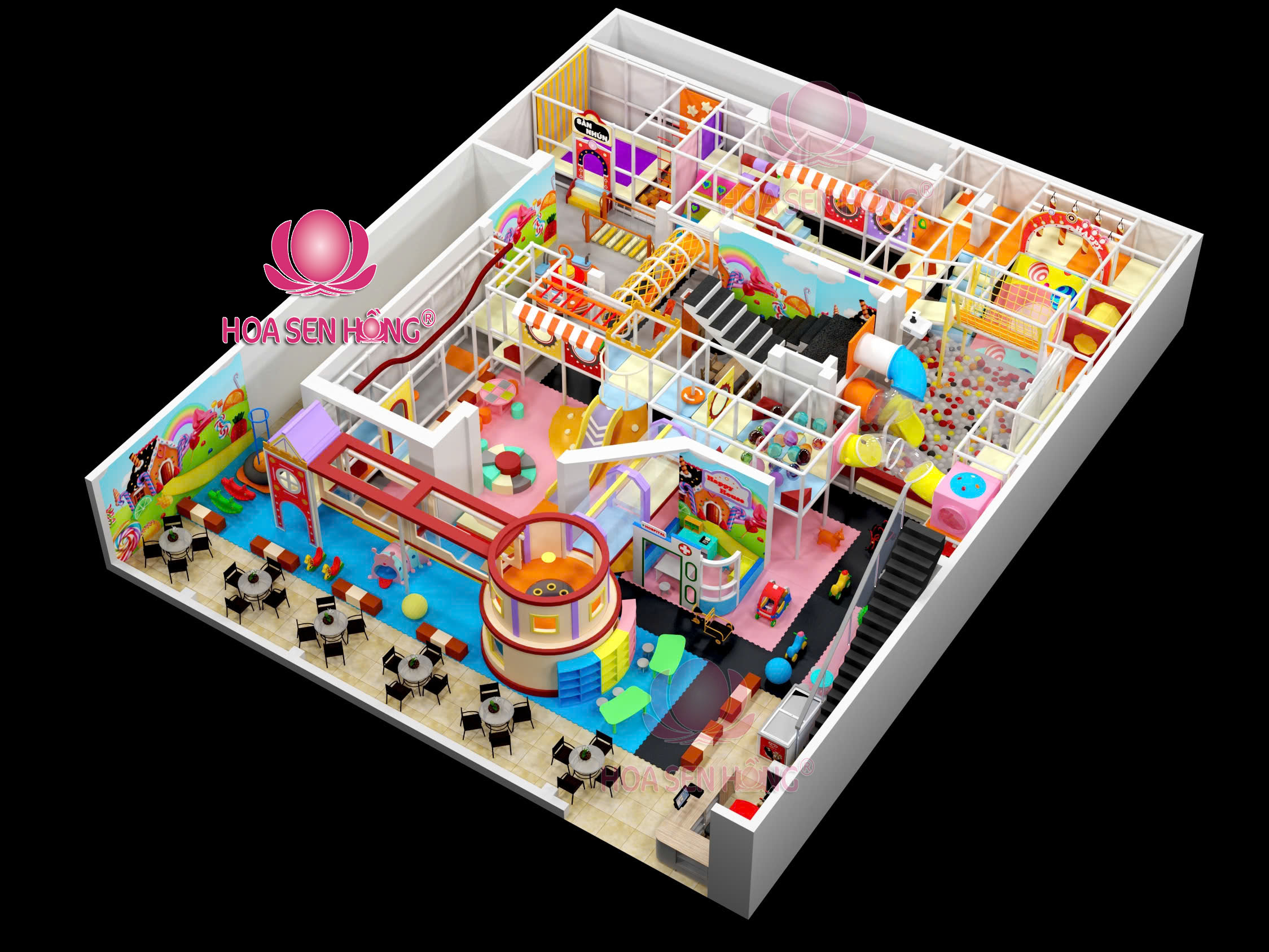 Diện tích mở khu vui chơi trẻ em