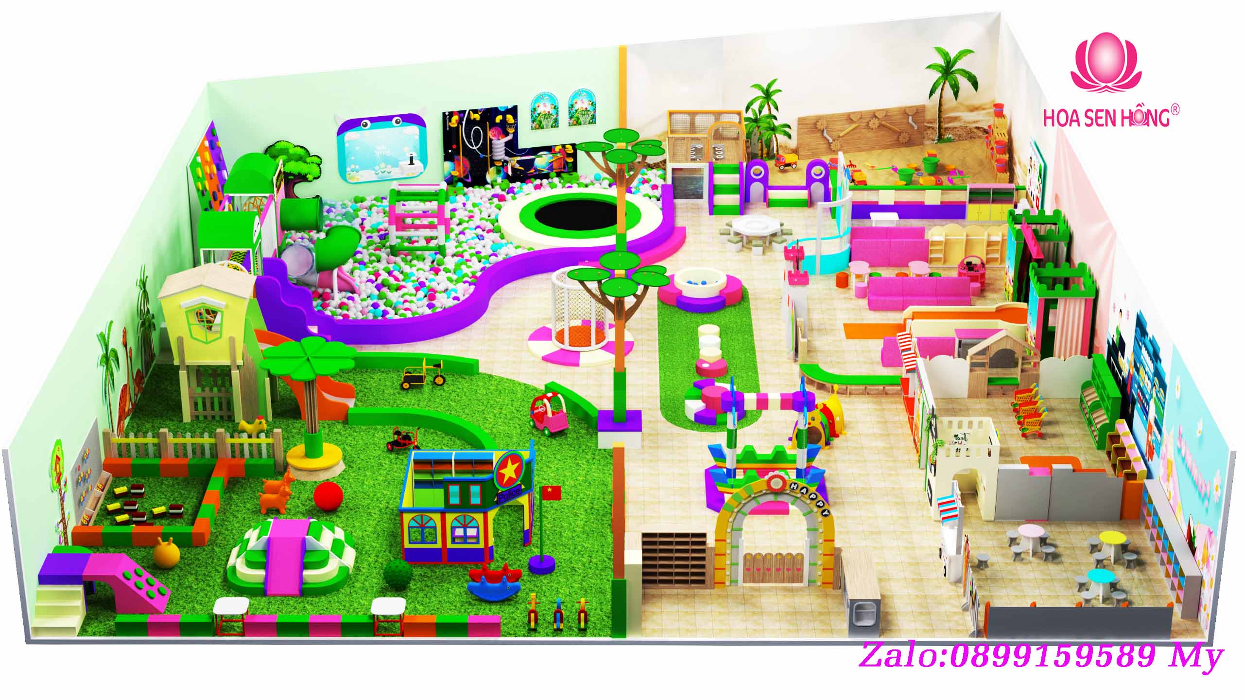khu vui chơi sạch sẽ Thiết kế khu vui chơi