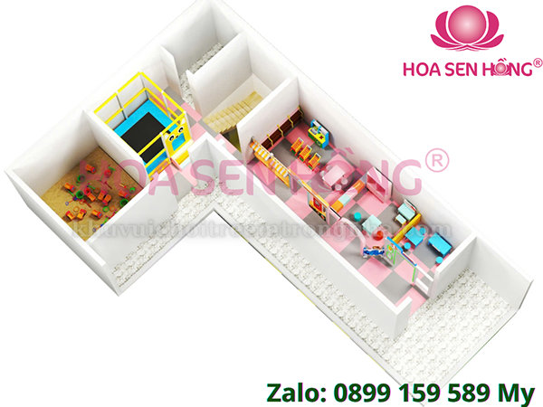 Thiết kế 3D trên tầng cho khu chơi trẻ em Khiết Tâm Thiết kế 3D trên tầng cho khu chơi trẻ em Khiết Tâm