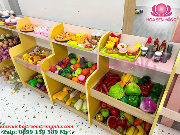 Kệ đồ chơi nấu ăn, siêu thị Đồ chơi nấu ăn, siêu thị